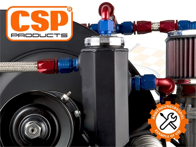 Bild 6 - Entlftungsturm Motorgehuse CSP eloxiert schwarz