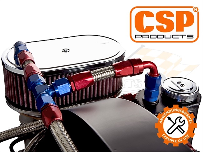 Bild 7 - Entlftungsturm Motorgehuse CSP eloxiert schwarz