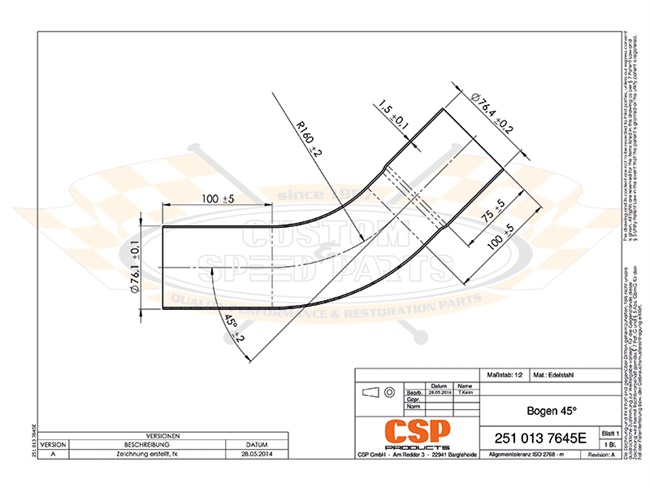 Bild 3 - 45�-Rohrbogen
