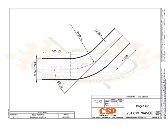 Bild 4 - 45�-Rohrbogen