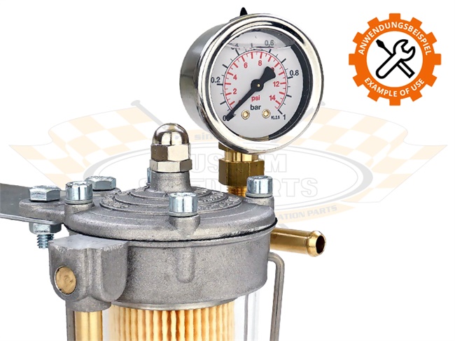 Bild 5 - Benzindruckregler mit Filter und Manometer