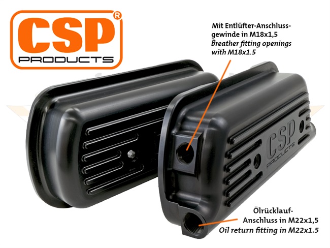 Bild 6 - Ventildeckel CSP CNC mit Khlrippen Logo gefrst, mit Ablauf