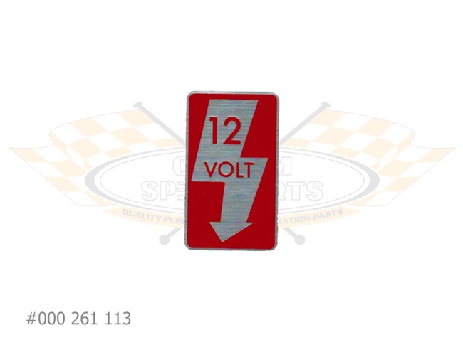 Bild 1 - Aufkleber 12V