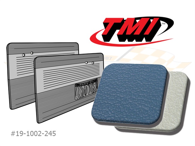 Bild 1 - Trverkleidungen mit Kartentaschen im Classic-Style, wasserblau