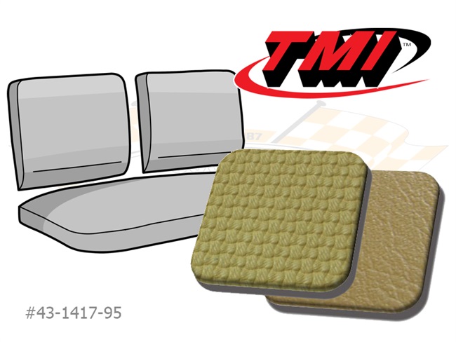 Bild 1 - Sitzbez�ge R�cksitzbank Korbmuster ocker