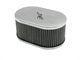 Sportluftfilter chrom, oval, 85mm
