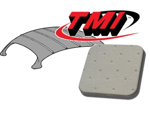 Himmel Kunstleder gelocht grau