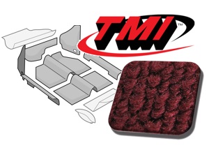 Teppichsatz Schlinge weinrot