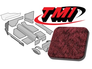 Teppichsatz Velours weinrot