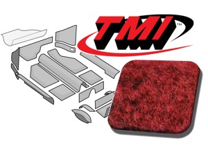 Teppichsatz Velours rot