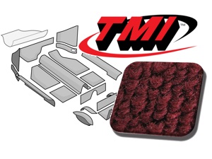 Teppichsatz Schlinge weinrot