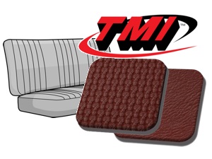 Sitzbezug Sitzbank hinten Korbmuster rot