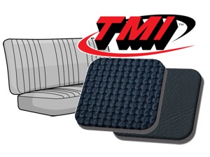 Sitzbezug Sitzbank hinten Korbmuster blau